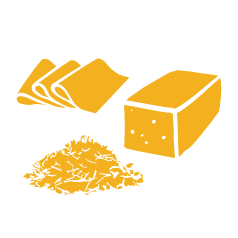Viilutatud juust/Riivjuust/Blokeeri juust
